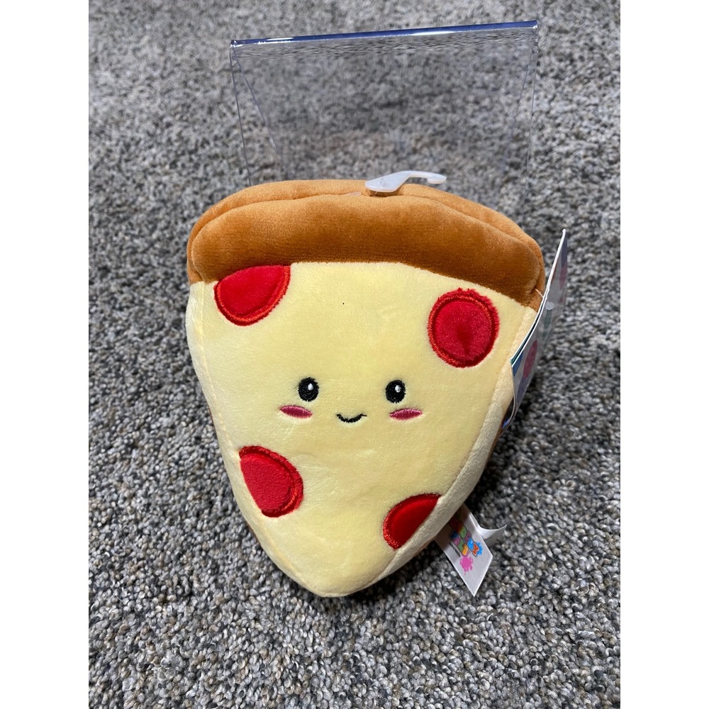 Smoochy Pals Pizza Slice Plush Soft Squishy Pepperoni Food Toy New with Tags